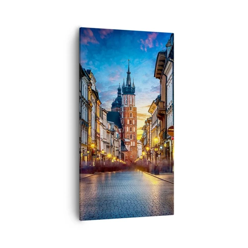 Cuadro sobre lienzo - Impresión de Imagen - El encanto de Cracovia - 55x100 cm