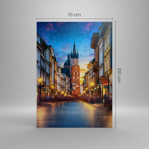 Cuadro sobre lienzo - Impresión de Imagen - El encanto de Cracovia - 70x100 cm