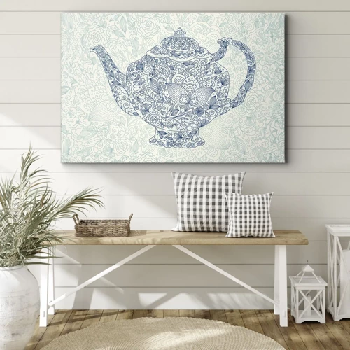 Cuadro sobre lienzo - Impresión de Imagen - El encanto del té - 70x50 cm