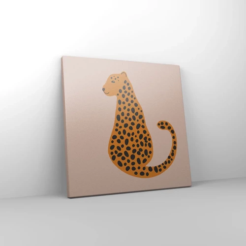 Cuadro sobre lienzo - Impresión de Imagen - El estampado de leopardo está de moda - 30x30 cm