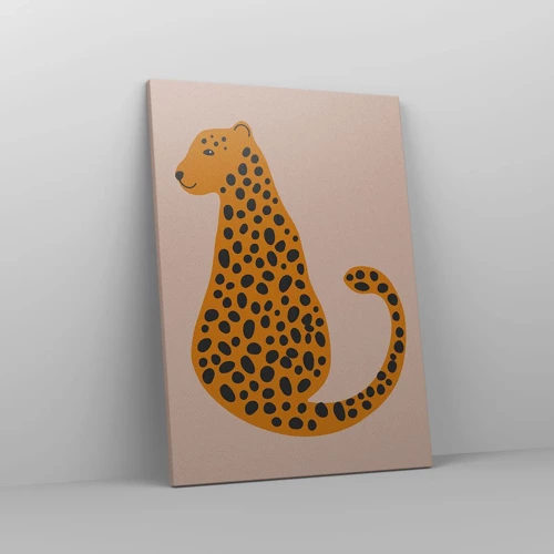 Cuadro sobre lienzo - Impresión de Imagen - El estampado de leopardo está de moda - 50x70 cm