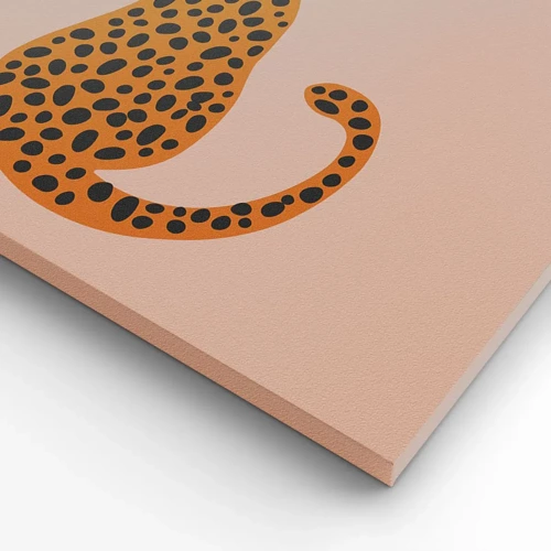 Cuadro sobre lienzo - Impresión de Imagen - El estampado de leopardo está de moda - 55x100 cm