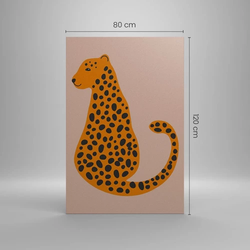 Cuadro sobre lienzo - Impresión de Imagen - El estampado de leopardo está de moda - 80x120 cm