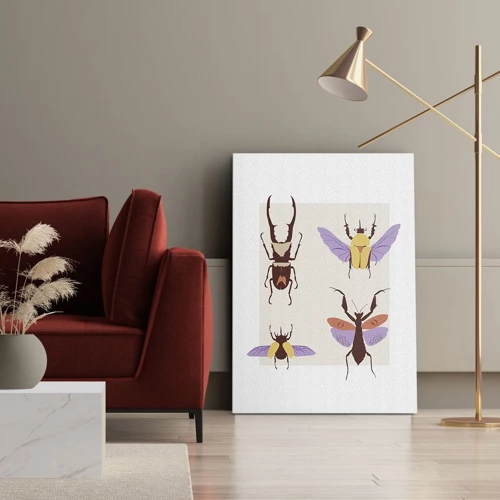 Cuadro sobre lienzo - Impresión de Imagen - El mundo de los insectos - 45x80 cm