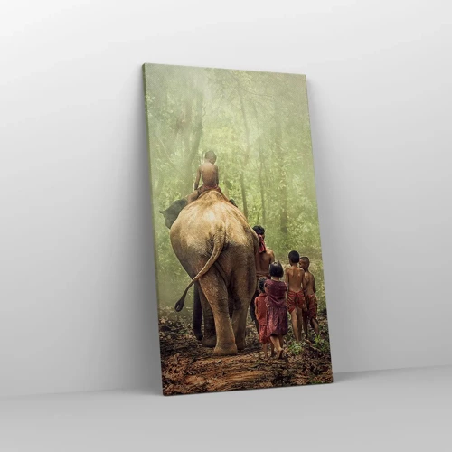 Cuadro sobre lienzo - Impresión de Imagen - El nuevo libro de la selva - 45x80 cm