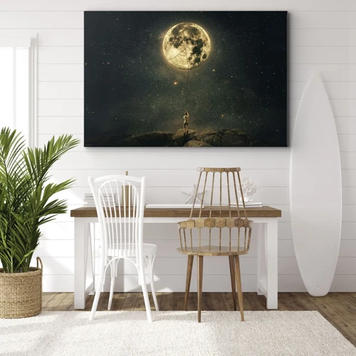 Cuadro sobre lienzo - Impresión de Imagen - El que robó la luna - 70x50 cm