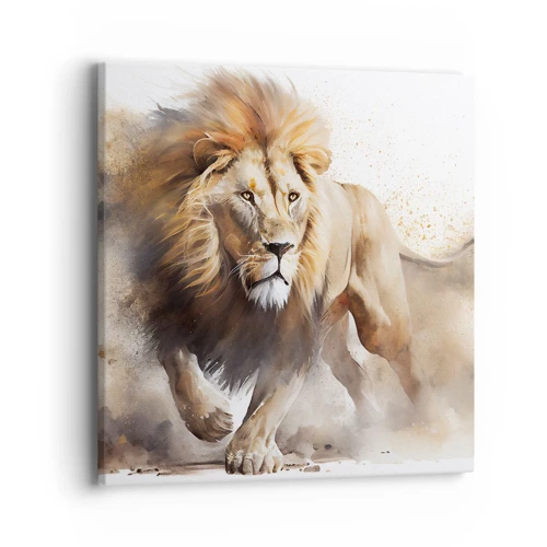 Cuadro sobre lienzo - Impresión de Imagen - El rey ha partido - 40x40 cm