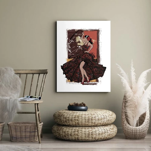 Cuadro sobre lienzo - Impresión de Imagen - El ritmo del corazón - 65x120 cm