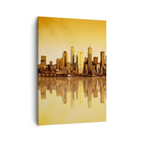 Cuadro sobre lienzo - Impresión de Imagen - El silencio de la metrópoli - 50x70 cm