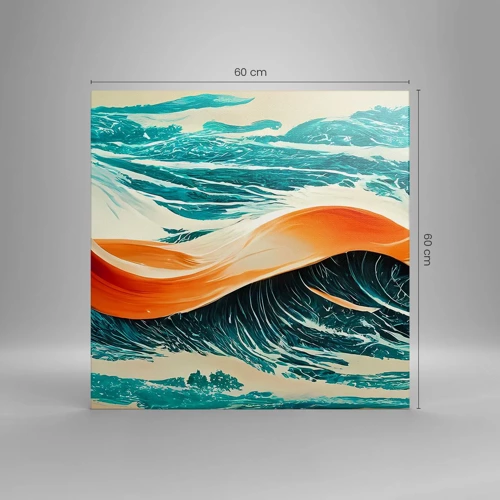 Cuadro sobre lienzo - Impresión de Imagen - El sueño de un surfista - 60x60 cm