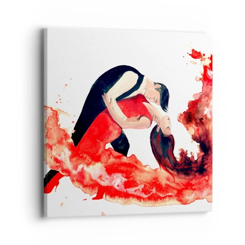 Cuadro sobre lienzo - Impresión de Imagen - El tango: una ola sensual - 40x40 cm