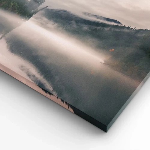 Cuadro sobre lienzo - Impresión de Imagen - En el ensueño, en la niebla - 40x40 cm