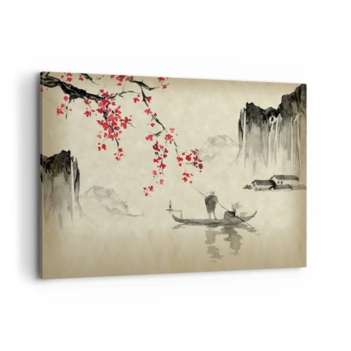 Cuadro sobre lienzo - Impresión de Imagen - En el país de los cerezos en flor - 120x80 cm