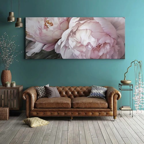 Cuadro sobre lienzo - Impresión de Imagen - En flor - 90x30 cm