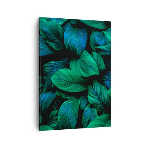 Cuadro sobre lienzo - Impresión de Imagen - En la multitud verde - 50x70 cm