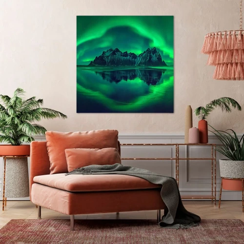 Cuadro sobre lienzo - Impresión de Imagen - En los brazos de la aurora - 50x50 cm