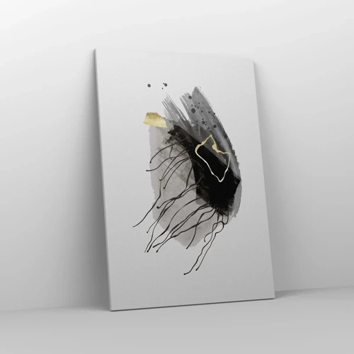 Cuadro sobre lienzo - Impresión de Imagen - En negro y dorado - 70x100 cm