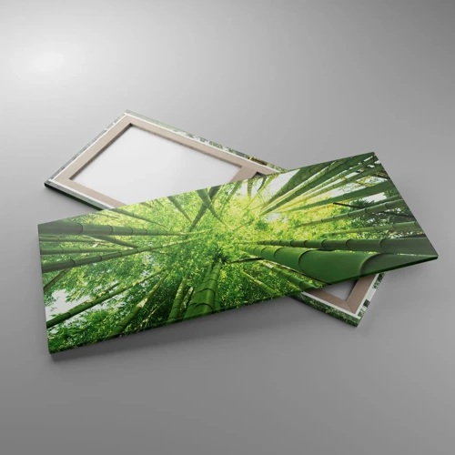 Cuadro sobre lienzo - Impresión de Imagen - En un bosquecillo de bambú - 120x50 cm