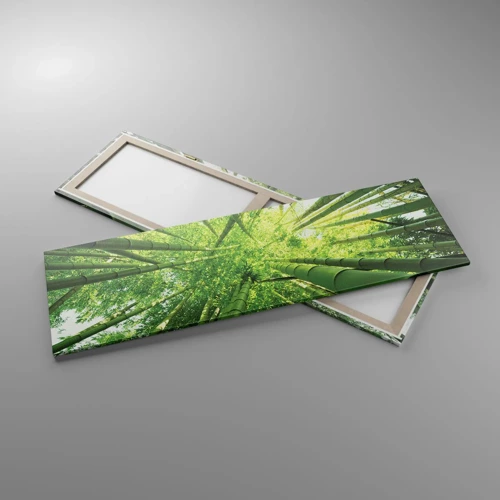 Cuadro sobre lienzo - Impresión de Imagen - En un bosquecillo de bambú - 160x50 cm