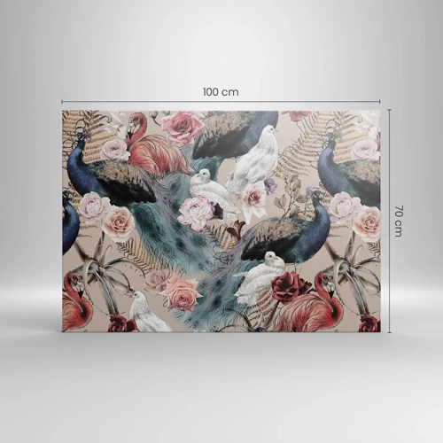 Cuadro sobre lienzo - Impresión de Imagen - En un jardín de palacio - 100x70 cm