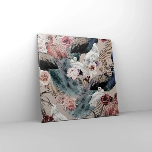 Cuadro sobre lienzo - Impresión de Imagen - En un jardín de palacio - 50x50 cm