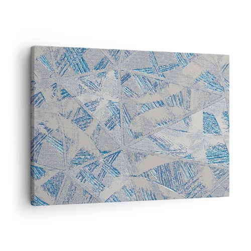 Cuadro sobre lienzo - Impresión de Imagen - En un laberinto gris azulado - 70x50 cm