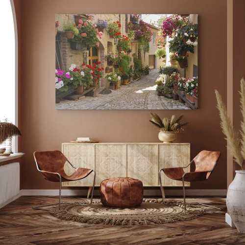 Cuadro sobre lienzo - Impresión de Imagen - En un torrente de flores - 100x70 cm