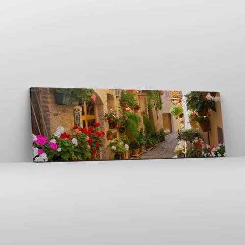 Cuadro sobre lienzo - Impresión de Imagen - En un torrente de flores - 90x30 cm