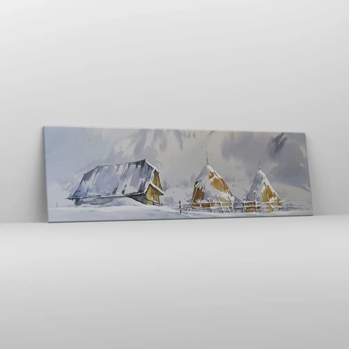 Cuadro sobre lienzo - Impresión de Imagen - En un valle nevado - 160x50 cm