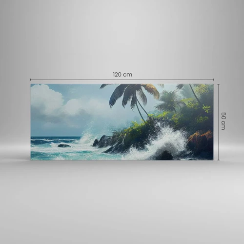 Cuadro sobre lienzo - Impresión de Imagen - En una costa tropical - 120x50 cm