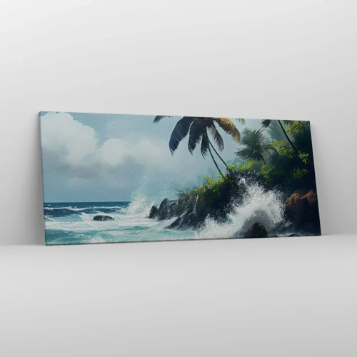 Cuadro sobre lienzo - Impresión de Imagen - En una costa tropical - 120x50 cm