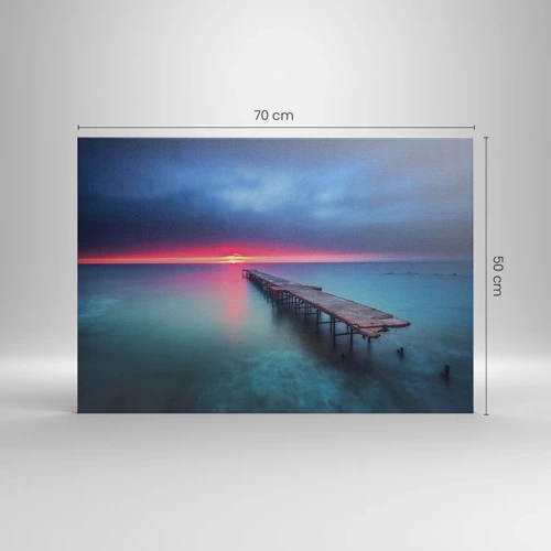 Cuadro sobre lienzo - Impresión de Imagen - Entre el cielo y el agua - 70x50 cm