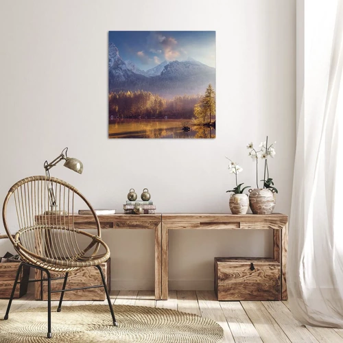 Cuadro sobre lienzo - Impresión de Imagen - Entre las montañas y los valles - 70x70 cm