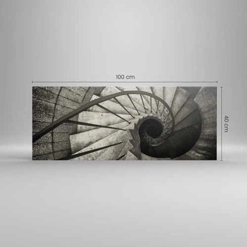 Cuadro sobre lienzo - Impresión de Imagen - Escaleras arriba, escaleras abajo - 100x40 cm