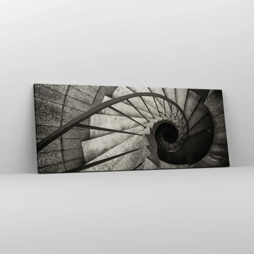 Cuadro sobre lienzo - Impresión de Imagen - Escaleras arriba, escaleras abajo - 100x40 cm