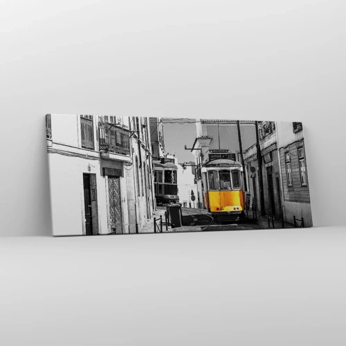 Cuadro sobre lienzo - Impresión de Imagen - Espíritu de Lisboa - 100x40 cm
