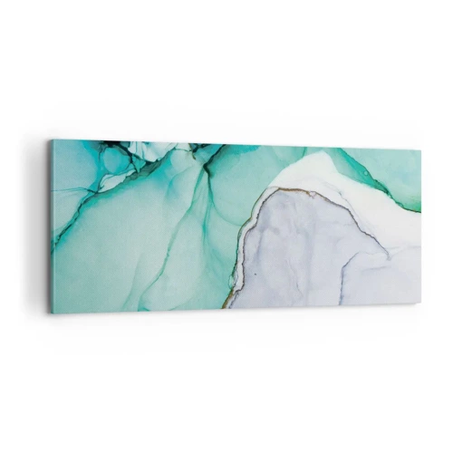 Cuadro sobre lienzo - Impresión de Imagen - Estudio en turquesa - 100x40 cm