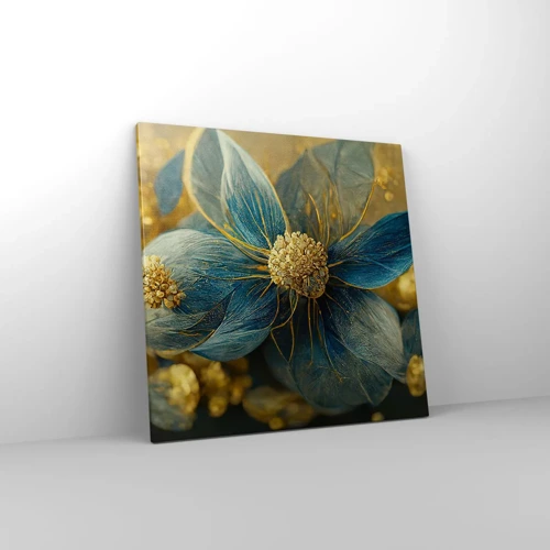 Cuadro sobre lienzo - Impresión de Imagen - Flor de oro - 60x60 cm