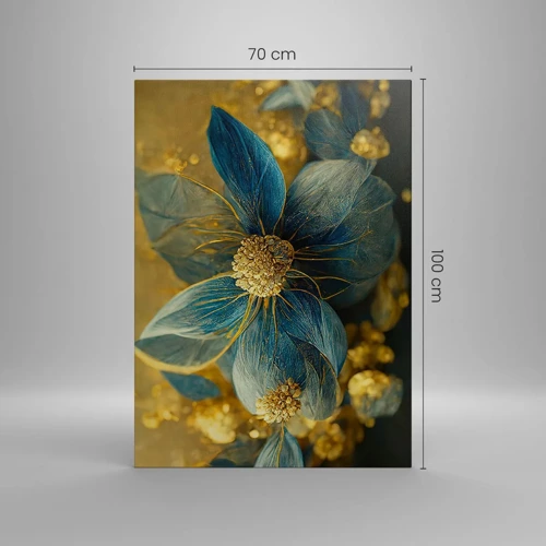 Cuadro sobre lienzo - Impresión de Imagen - Flor de oro - 70x100 cm