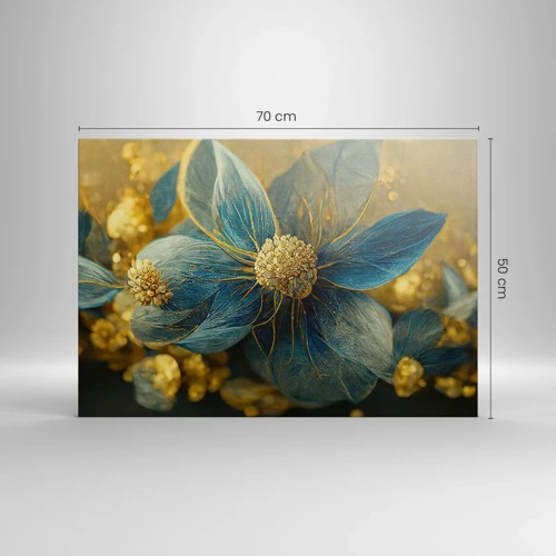Cuadro sobre lienzo - Impresión de Imagen - Flor de oro - 70x50 cm