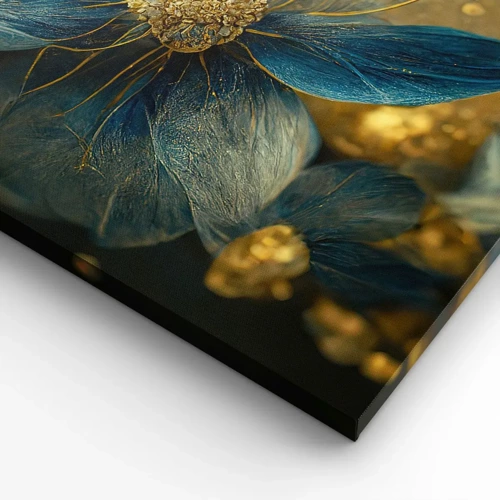 Cuadro sobre lienzo - Impresión de Imagen - Flor de oro - 80x120 cm