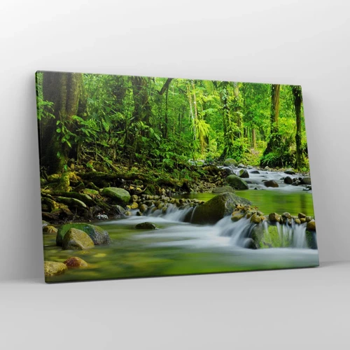 Cuadro sobre lienzo - Impresión de Imagen - Flotar en un mar de verde - 120x80 cm