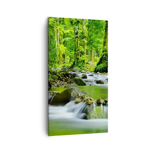 Cuadro sobre lienzo - Impresión de Imagen - Flotar en un mar de verde - 45x80 cm