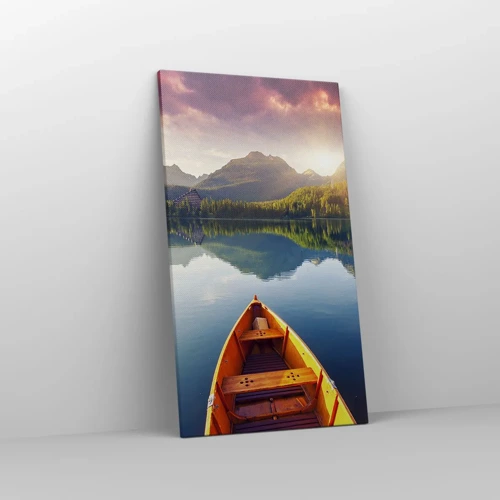 Cuadro sobre lienzo - Impresión de Imagen - Frente a la naturaleza - 45x80 cm