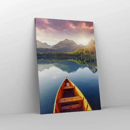 Cuadro sobre lienzo - Impresión de Imagen - Frente a la naturaleza - 70x100 cm