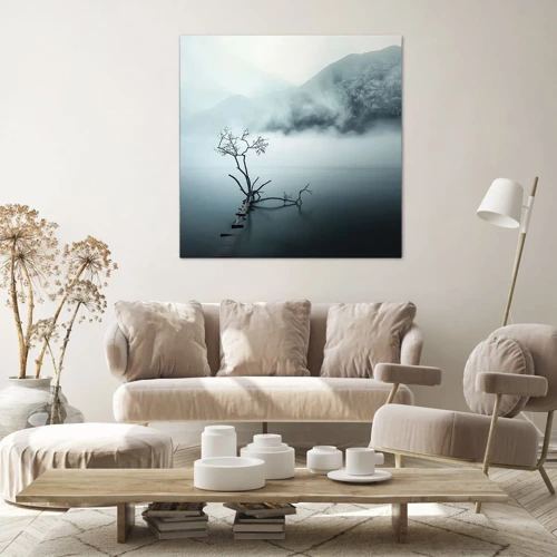 Cuadro sobre lienzo - Impresión de Imagen - Fuera del agua y de la niebla - 40x40 cm