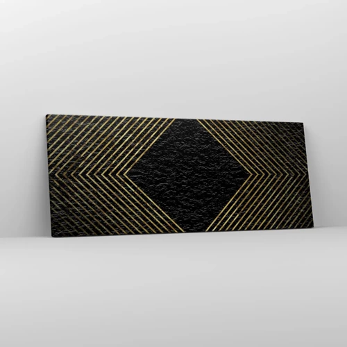 Cuadro sobre lienzo - Impresión de Imagen - Geometría al estilo glamour - 100x40 cm