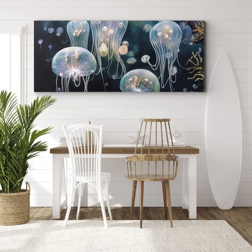 Cuadro sobre lienzo - Impresión de Imagen - Globos submarinos - 100x40 cm