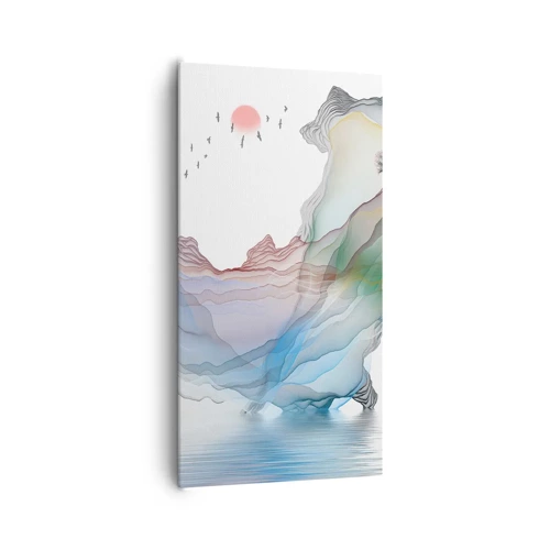 Cuadro sobre lienzo - Impresión de Imagen - Hacia las montañas de cristal - 65x120 cm