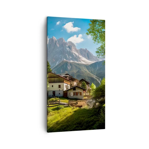 Cuadro sobre lienzo - Impresión de Imagen - Idilio alpino - 45x80 cm